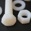10x Natural Nylon Hex Head, M12 x 50mm, Plastic Nuts