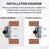 Criditpid 12 Inch Wall Mounted Shutter Exhaust Fan with ON/OFF