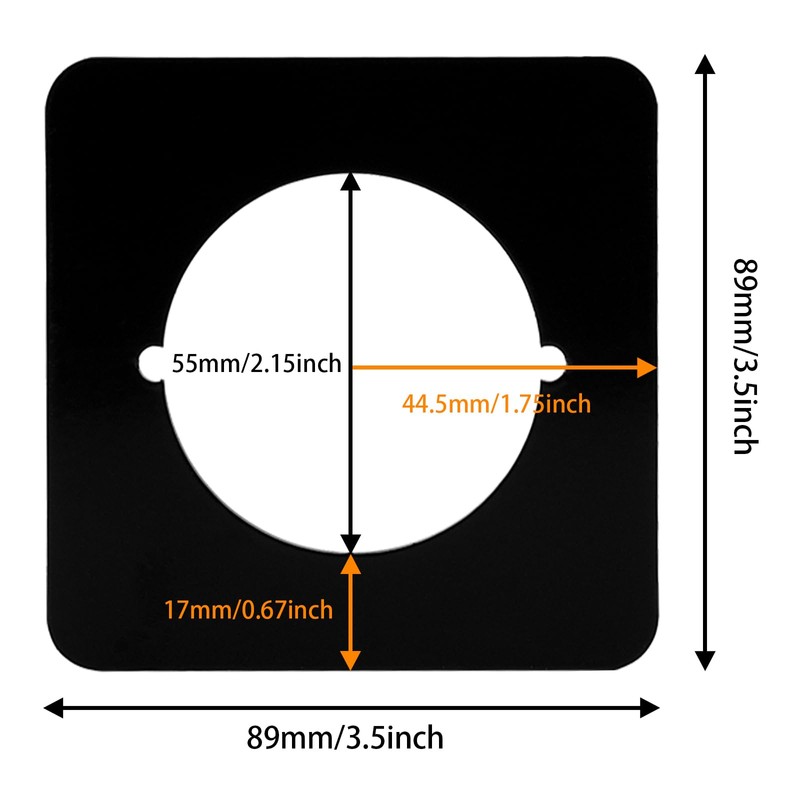 Door Knob Backing Plate Square, 2Pcs Door Knob/Deadbolt Reinforcement Plate