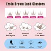 Brown Wimpern Extensions Set 100Pcs 8-12mm Mixed Clear Band Künstliche