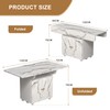 Mcltopz 47.24" Kitchen Island with Storage Rack and Cabinet, White
