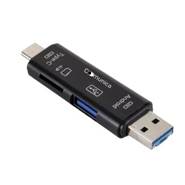 SD USB 2.0 Card Reader with Otg Function for Micro SD and SD Cards, Compatible with Windows/Android