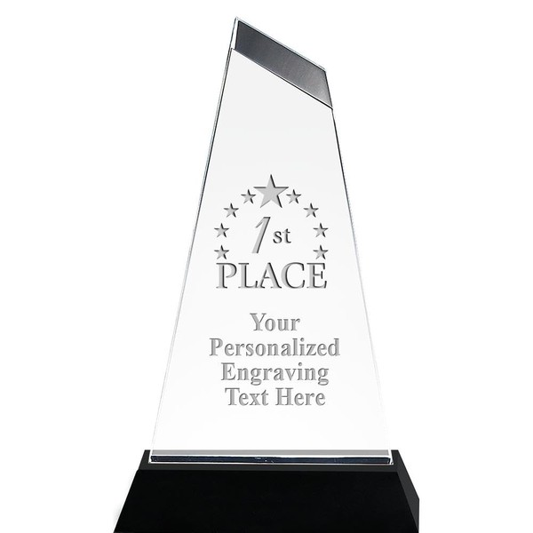 8" H 1st Place Engraved Trophy Custom Acrylic Emperor Award