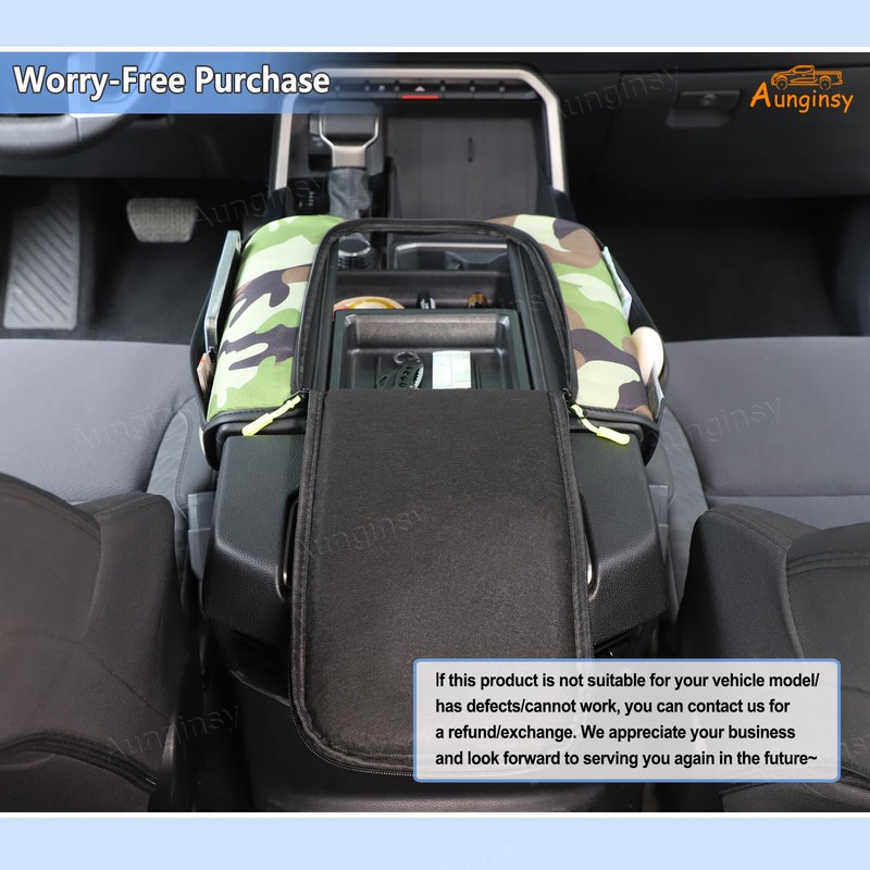 Upgrade Center Console Armrest Cover Compatible with Toyota Tundra 2022+