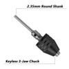 Mesee 2Pcs Keyless Mini Drill Chuck Adapter, 0.3-3.4mm Capacity Quick