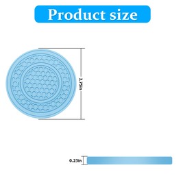 TSUGAMI 2PCS Car Cup Holder Coasters, 2.75 Inch Non-Slip Vehicle Cup Holder Insert Pad, Dustproof Auto Interior Decor Drink Bottle Embedded in Mats, Universal for SUV, Truck, RV (Blue)