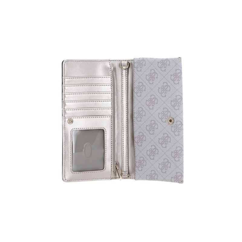 GUESS Laurel SLG Crossbody Flap Wrist Dove Logo