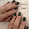 COSMOO Dark Green Quick Dry Nail Polish, Vegan Chip-Resistant Long-Lasting