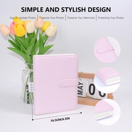 Aisnyho Instant Camera Case with 256 Pockets Photo Album for Instax Mini 12 11 9 8 Camera (Blossom Pink)