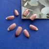 SINLOV Almond Oval False Nails Pack of 24 Pink Gold
