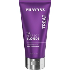 PRAVANA Perfect Blonde Mascarilla Morada, Matiza Cabello Rubio 150ml Tratamiento semanal para rubio, plata o decolorado. Neutraliza tonos amarillos, hidrata y aporta brillo en 5 minutos.