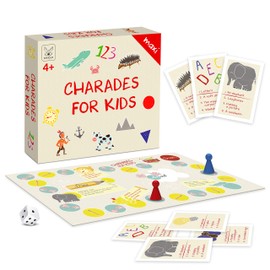 Kids Charades Board Game 4+ Charades For Kids Family Board Games Fun Children No Reading Game! Game for Young Children Fun For Kids Board Game Ages 4+