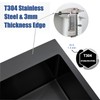 Hotis Black Drop In Bar Sink, 15x15 Small Kitchen Sink