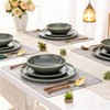 AmorArc Ceramic Dinnerware Sets,Handmade Reactive Glaze Stoneware Plates and Bowls