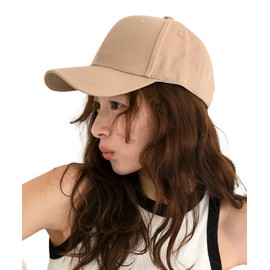 DONOBAN Women's Basic Solid Cotton Cap, beige, Free size