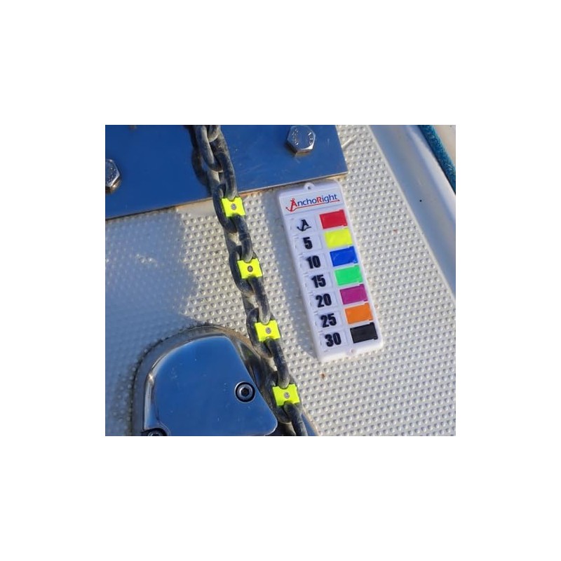 AnchoRight Anchor Chain Markings Screwable PLA/A4 10 mm Red