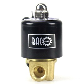 BACOENG DC12V 1/4 Inch Brass Electric Solenoid Valve Water Air Gas VITON NC