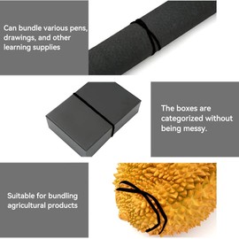 Gsrhzd Rubber Bands, 80 PCS Elastic Band, Thick Strong Elastic Bands, Large Rubber Bands, Black Large Elastic Bands Heavy Duty, for Industrial Home Office School File Folders Garbage Can, 4 Sizes