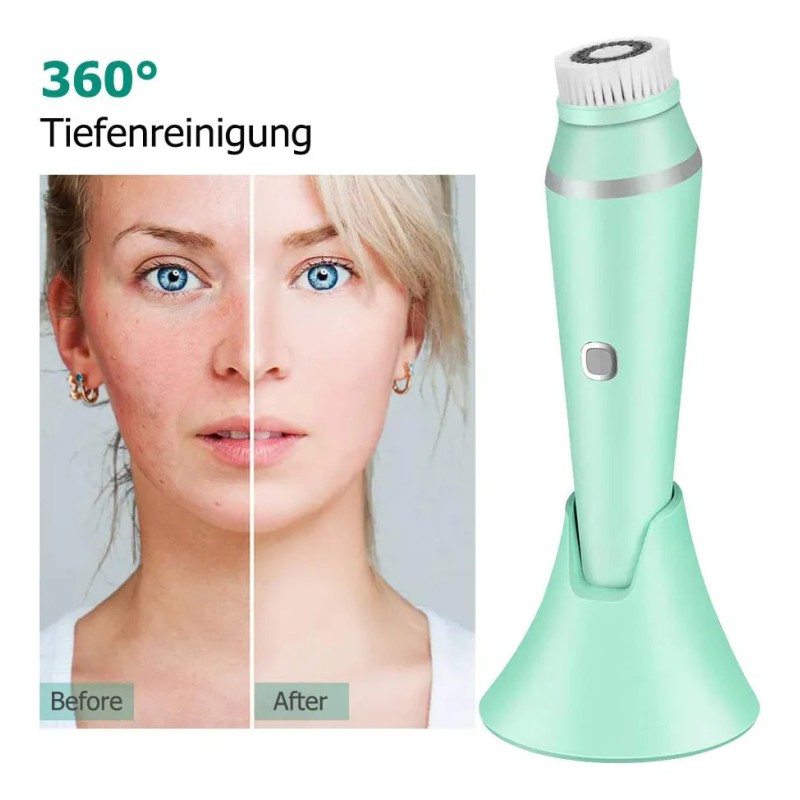 Cepillo De Limpieza Facial Multifuncional Masaje Con 3 Modos Turquesa