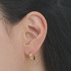 Gold&Deer 14K Goldfield Double Volume One-Touch Earrings Yellow Gold /
