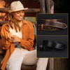 SANSTHS 2 Pack Western Belts without Buckle for Men, Cowboy