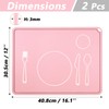 Webake Platzset Abwaschbar Silikon 2 Stück Tischsets Platzsets Abwischbar 40