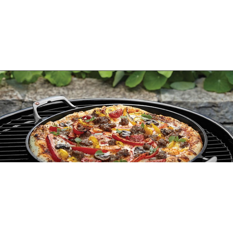 Outset Grill Paella and Deep Dish Pizza Pan, Cast Iron
