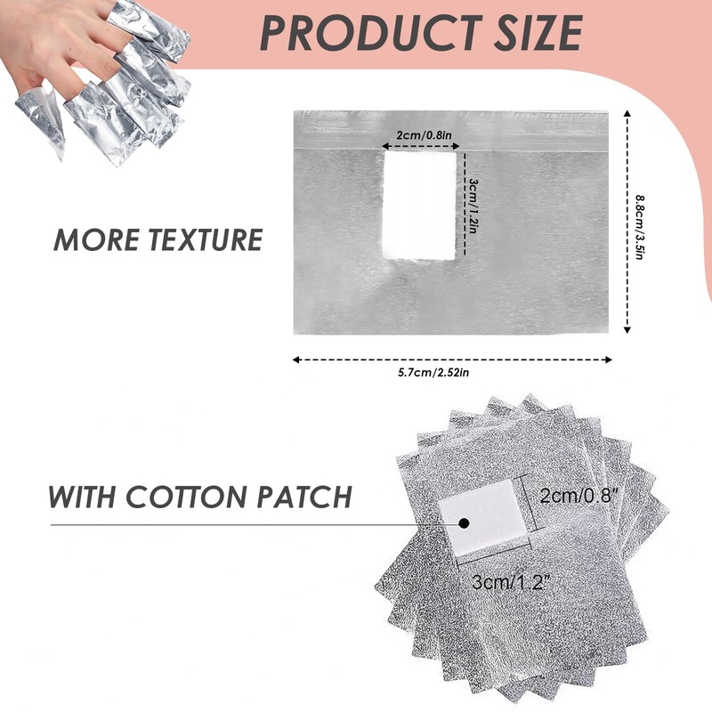 Foil Nail Wraps, 100 Pcs nail foils for gel nails,