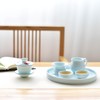 Hormsdar Yixing Handmade Celadon Colorful Koi Fish Gaiwan,Chinese Gongfu Tea