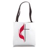 United Methodist Church Cross and Flame Emblem Logo Symbol Tote Bag