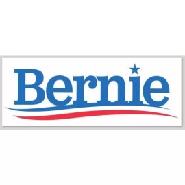 Bernie Sanders For President 3x8 Inch Vinyl Bumper Sticker Decal White