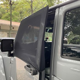 RDFUN Car Window Sun Shades,Car Window Screens for Camping,Window Shades for Car Baby,Car Curtains for Jeep Wrangler TJ JK JKU JL JLU Gladiator JT,UV Protection Breathable,Front Window(2Pack)