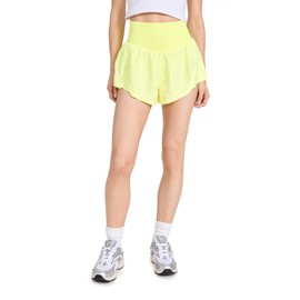 Free People Women's Standard Carpe Diem Shorts, Sour Citrus