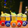 Grupo Carnavallia Juego 9 Vasos Shot Bola Billar Caballitos Bebidas