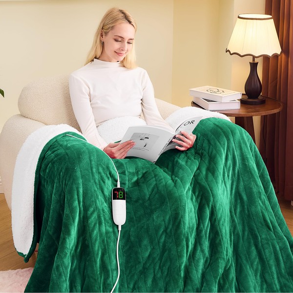 greenoak greenoak Heated Blanket Electric Twin 62"X84", Heating Blanket with