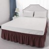PiccoCasa Elasticated Bed Skirt Ruffled Bed Base Wrap Around Bed