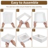 Moretoes 20pcs 14x10x4in Sheet Cake Boxes, White Quarter Bakery Boxes