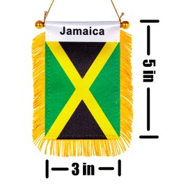 ZXvZYT 2 Pack National Car Window Flag (Jamaica)