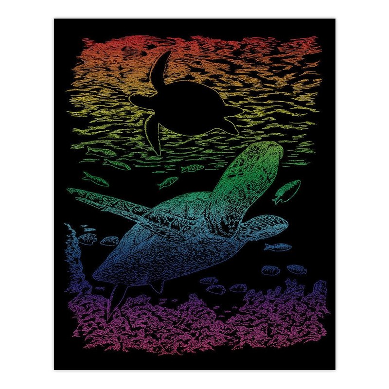 Royal & Langnickel Rainbow Engraving Art A4 Size Sea Turtle