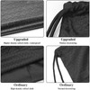 Drawstring Backpack String Bag with Zipper Side Pocket Water Resistant