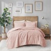 Pemberly Row 3-Piece Fabric Full/Queen Comforter Mini Set in Blush
