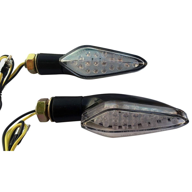 MotorToGo Black Sequential Turn Signals LED Turn Signals Blinkers Indicators