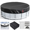 LXKCKJ 21 Ft Round Pool Cover, Winter Covers for Above