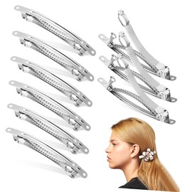Beavorty Diy Hair Accessories 50 Pcs French Spring Clips Metal Hair Clips for Women Girls Set