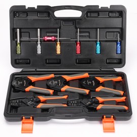 iCrimp Closed Barrel Crimp Tool, Weather Pack Crimpers, Deutsh Connector Kit for Deutsh DT Connectors and Stamped Contacts, Removal Tool Set- 12-pcs included