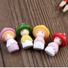 Set of 4 Miniature Mushroom Dolls Terranium Gardening Moss Doll