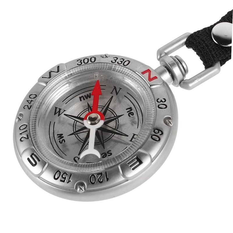 Totority Portable Keychain Compass for Outdoor Navigation Wear Resistant Zinc