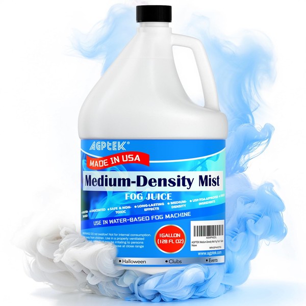 AGPTEK 1Gallon Smoke Fog Machine Liquid, Medium Density Fog Juice