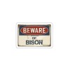 PopArt Bison Beware Warning Caution Sticker Decal