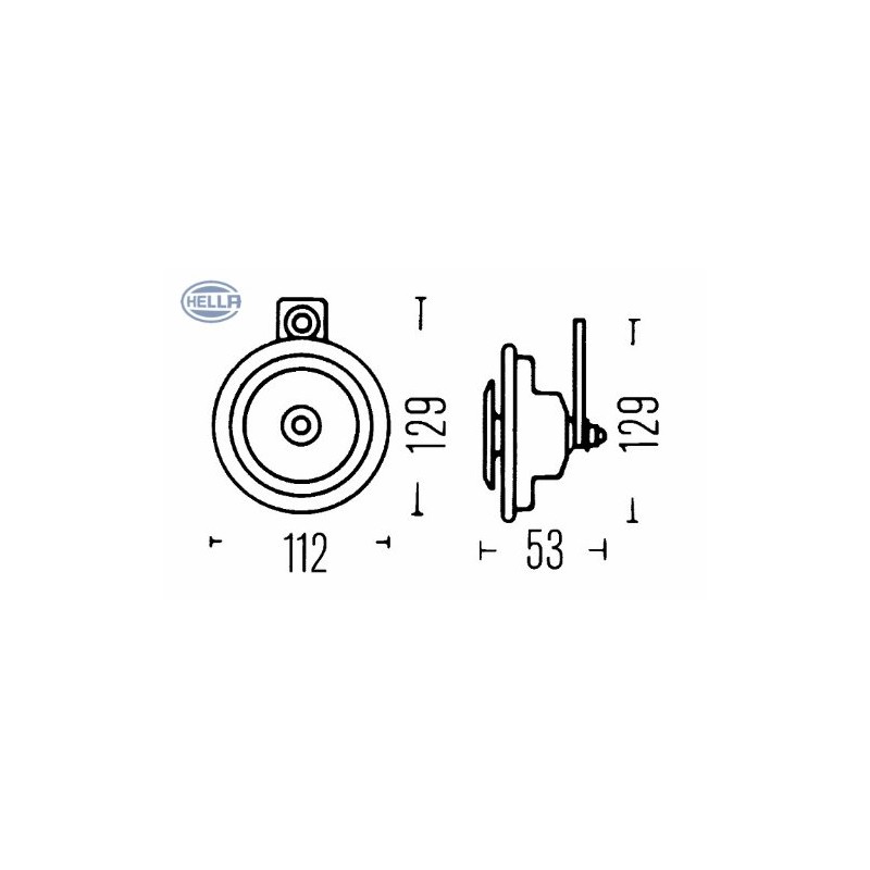 HELLA 3BA 002 768-382 Signal Horn - B36 - 24V